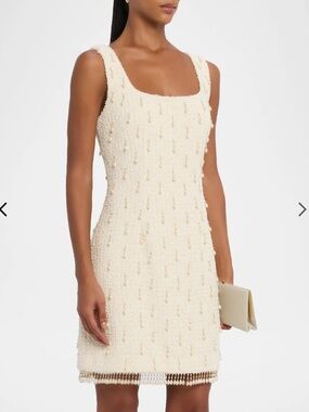 Kobi Halperin Amelia Beaded Boucle Mini Dress